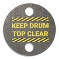 Pig Absorbent Barrel Top Safety Message Mat w Poly Backing Keep Drum Top Clear, 25PK SGN1215